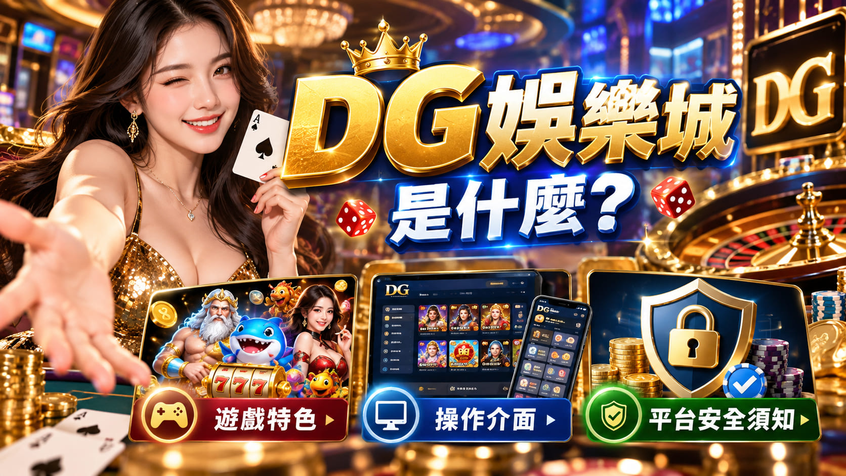 從遊戲種類到平台功能，快速掌握 DG娛樂城的主要服務與使用特色！