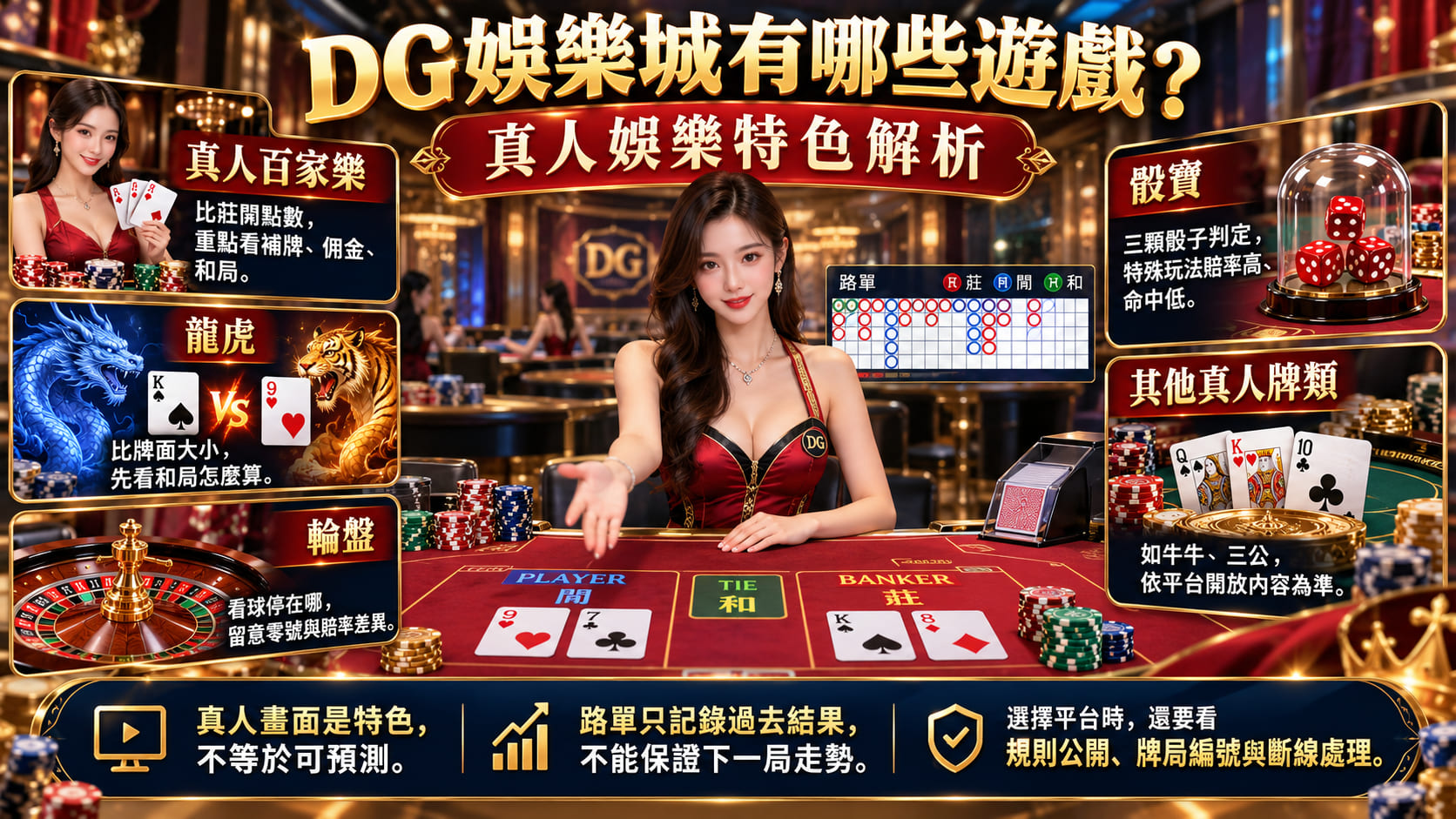 從遊戲種類到平台功能,快速掌握 DG娛樂城的主要服務與使用特色!